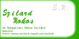szilard mokos business card