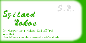 szilard mokos business card